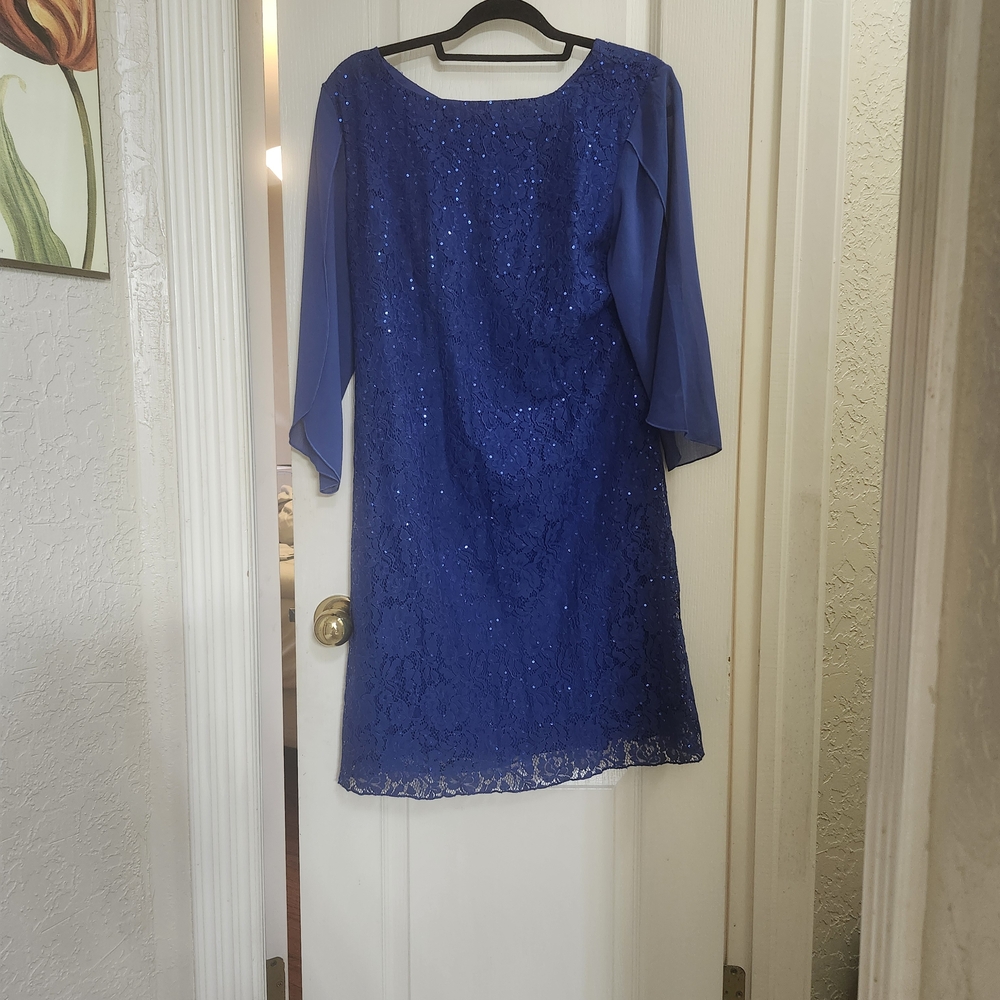 Elegant Blue Sequin Dress